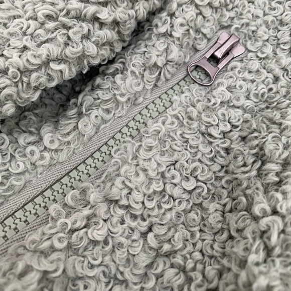 Sage Sherpa Zip up Coat - Picture 2 of 5